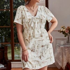 Shein Abstract Print Dress 2XL